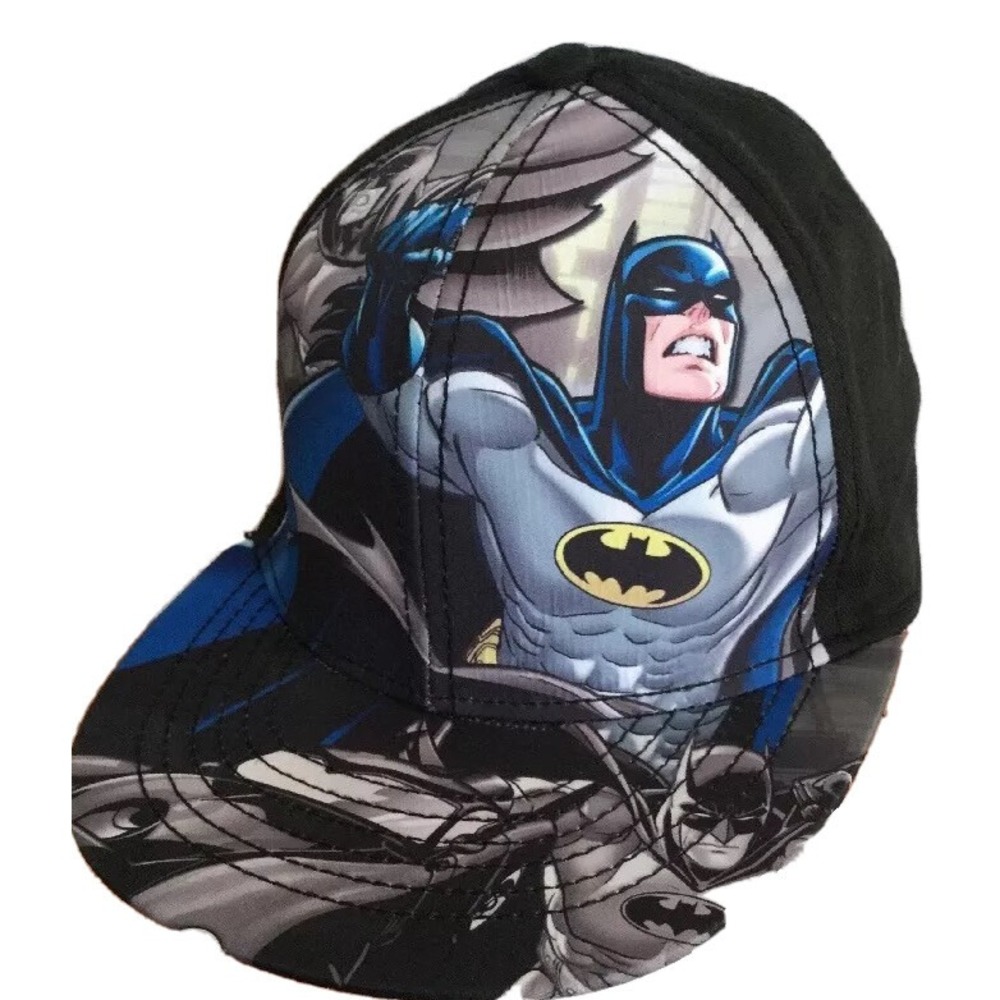 DC Comics‎ Hat Batman Baseball Cap Fitted One Size Super Hero Youth Sublimation